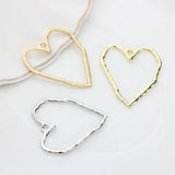 6pcs Zinc Alloy Hearts Charms Pendant for DIY Earrings Making