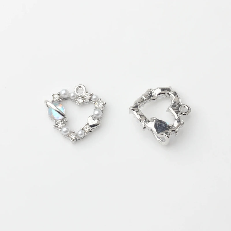 Heart Charms Pendant 6PCS/lot for DIY Necklace Jewelry Making