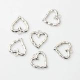 Hollow Heart Charms Pendant 10PCS/lot DIY Necklace Making Jewelry Findings
