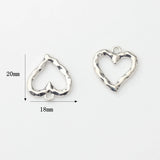 Hollow Heart Charms Pendant 10PCS/lot DIY Necklace Making Jewelry Findings