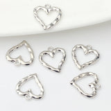 Hollow Heart Charms Pendant 10PCS/lot DIY Necklace Making Jewelry Findings