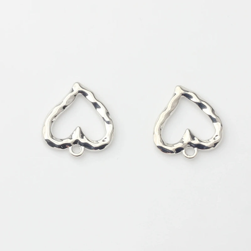 Hollow Heart Charms Pendant 10PCS/lot DIY Necklace Making Jewelry Findings