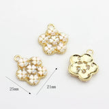 Zinc Alloy Pearl Flowers Water Drop Star Charms 10pcs/lot DIY Earrings