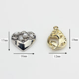 Heart Shape Rose Flower Charms 10pcs For DIY Necklace Bracelet Jewelry