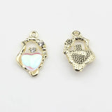 Heart Zircon Charm Pendant for DIY Necklace Making