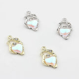 Heart Zircon Charm Pendant for DIY Necklace Making