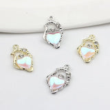 Heart Zircon Charm Pendant for DIY Necklace Making