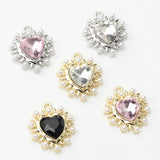 Heart Charm Pendant Set - DIY Earring Jewelry Accessories