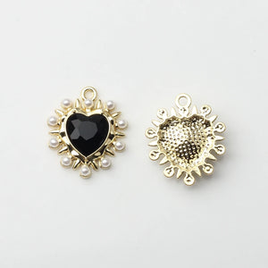 Heart Charm Pendant Set - DIY Earring Jewelry Accessories