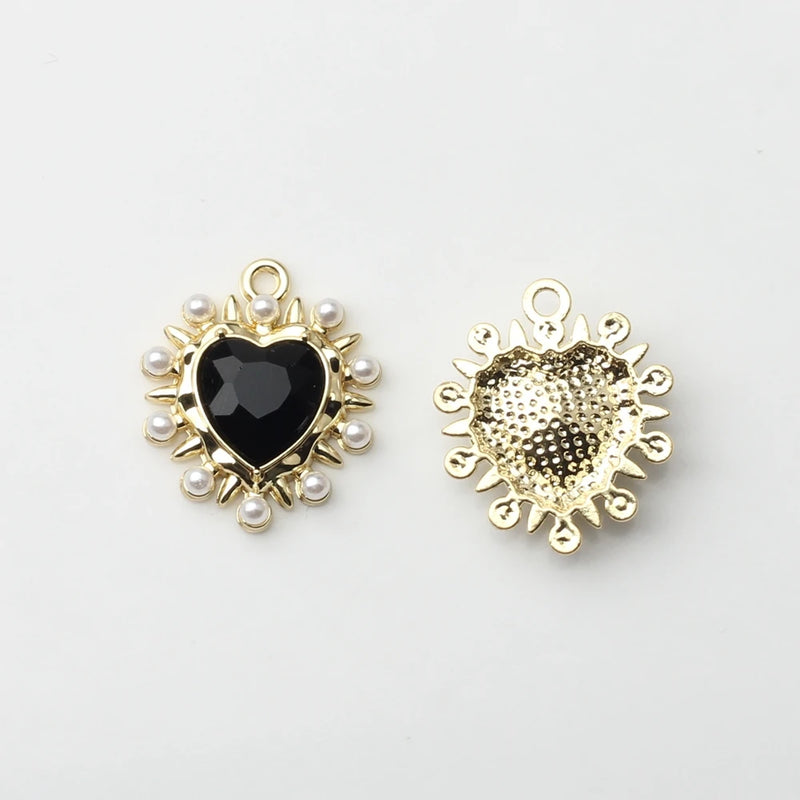 Heart Charm Pendant Set - DIY Earring Jewelry Accessories