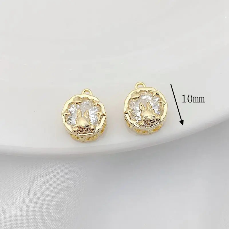 Zinc Alloy Rabbit Charms 2pcs/lot Necklace Jewelry Making