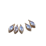 Zinc Alloy Zircon Horse Eye Charms 6pcs For DIY Jewelry Making