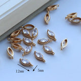 Zinc Alloy Zircon Horse Eye Charms 6pcs For DIY Jewelry Making