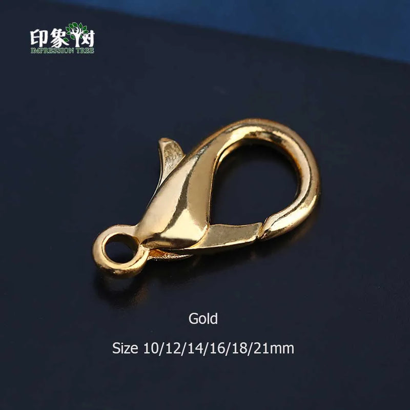 Zinc Alloy Lobster Clasps 10-21mm Hooks Chain Closure