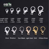 Zinc Alloy Lobster Clasps 10-21mm Hooks Chain Closure