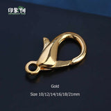 Zinc Alloy Lobster Clasps 10-21mm Hooks Chain Closure