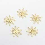 6pcs Sun Shape Zinc Alloy Metal Charms for DIY Jewelry Making