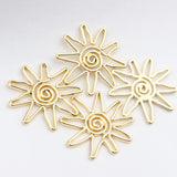 6pcs Sun Shape Zinc Alloy Metal Charms for DIY Jewelry Making