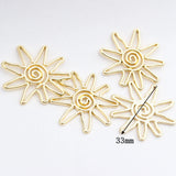 6pcs Sun Shape Zinc Alloy Metal Charms for DIY Jewelry Making