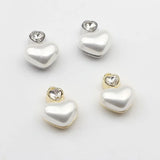 Pearl Heart Pendant Charms 6pcs/lot For DIY Jewelry Making
