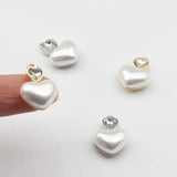 Pearl Heart Pendant Charms 6pcs/lot For DIY Jewelry Making