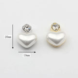 Pearl Heart Pendant Charms 6pcs/lot For DIY Jewelry Making