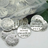 She Believed She Could Bracelet Pendant