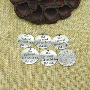 She Believed She Could Bracelet Pendant