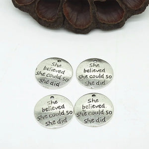 She Believed She Could Bracelet Pendant