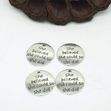 She Believed She Could Bracelet Pendant