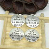 She Believed She Could Bracelet Pendant