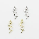 Zinc Alloy Spiral Rose Flowers Pendant 10pcs/lot DIY Earrings Jewelry Making