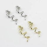 Zinc Alloy Spiral Rose Flowers Pendant 10pcs/lot DIY Earrings Jewelry Making