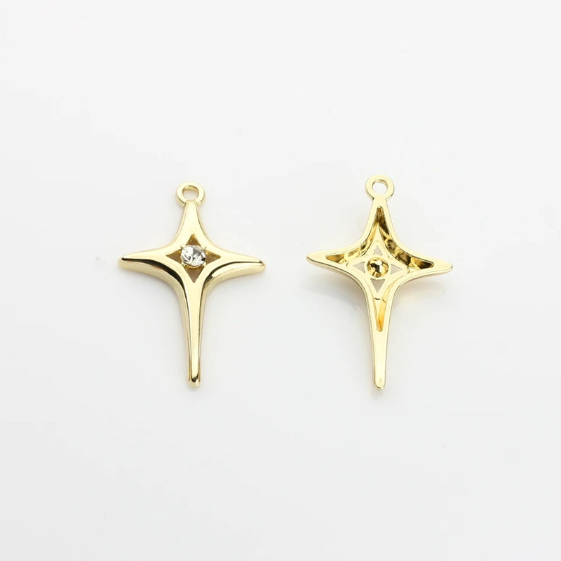 Zinc Alloy Metal Stars Pendant Charms 10pcs/lot DIY Jewelry Making Findings