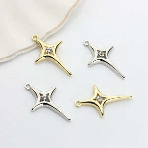 Zinc Alloy Metal Stars Pendant Charms 10pcs/lot DIY Jewelry Making Findings