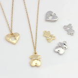 Zinc Alloy Mini Bear Zircon Charms Pendant 10pcs/lot for DIY Necklace