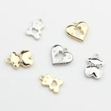 Zinc Alloy Mini Bear Zircon Charms Pendant 10pcs/lot for DIY Necklace
