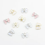 6pcs Zinc Alloy Mini Resin Bow-knot Charms for DIY Earrings