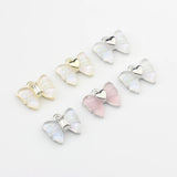 6pcs Zinc Alloy Mini Resin Bow-knot Charms for DIY Earrings