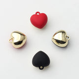 Mini Heart Spray Lacquer Charms 6pcs/lot DIY Necklace Making Accessories