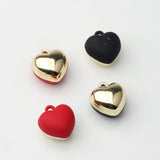 Mini Heart Spray Lacquer Charms 6pcs/lot DIY Necklace Making Accessories