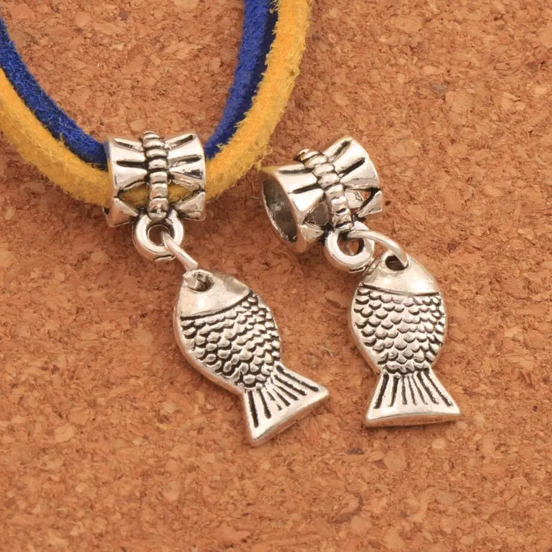 Ocean Fish Charm Beads for Bracelets 20pcs