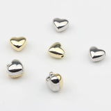 10pcs Zinc Alloy 3D Heart Beads Charms Pendant for DIY Earrings