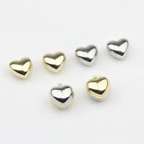 10pcs Zinc Alloy 3D Heart Beads Charms Pendant for DIY Earrings