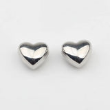 10pcs Zinc Alloy 3D Heart Beads Charms Pendant for DIY Earrings