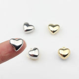 10pcs Zinc Alloy 3D Heart Beads Charms Pendant for DIY Earrings