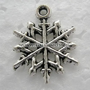 Snow Flower Pendant Drops, 16x20mm, 100pcs/lot