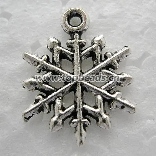 Snow Flower Pendant Drops, 16x20mm, 100pcs/lot