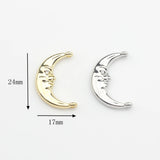 Moon Shape Double Horn Charms 10pcs for DIY Earring Making