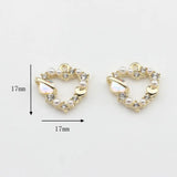 Planet Heart Zircon Charm 6pcs/lot for DIY Necklace Making